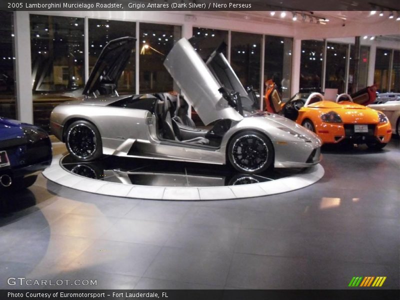 Grigio Antares (Dark Silver) / Nero Perseus 2005 Lamborghini Murcielago Roadster