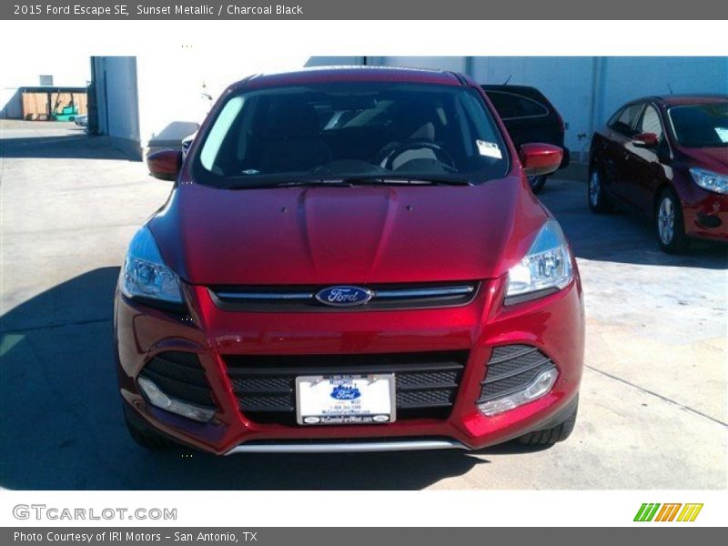 Sunset Metallic / Charcoal Black 2015 Ford Escape SE