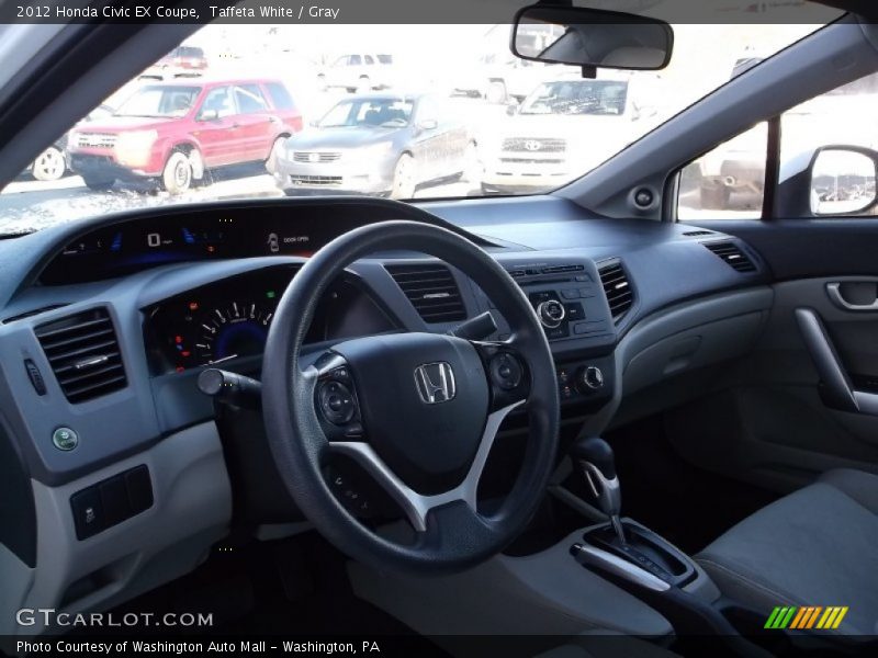 Taffeta White / Gray 2012 Honda Civic EX Coupe
