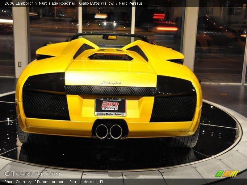Giallo Evros (Yellow) / Nero Perseus 2006 Lamborghini Murcielago Roadster