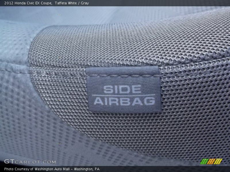 Taffeta White / Gray 2012 Honda Civic EX Coupe