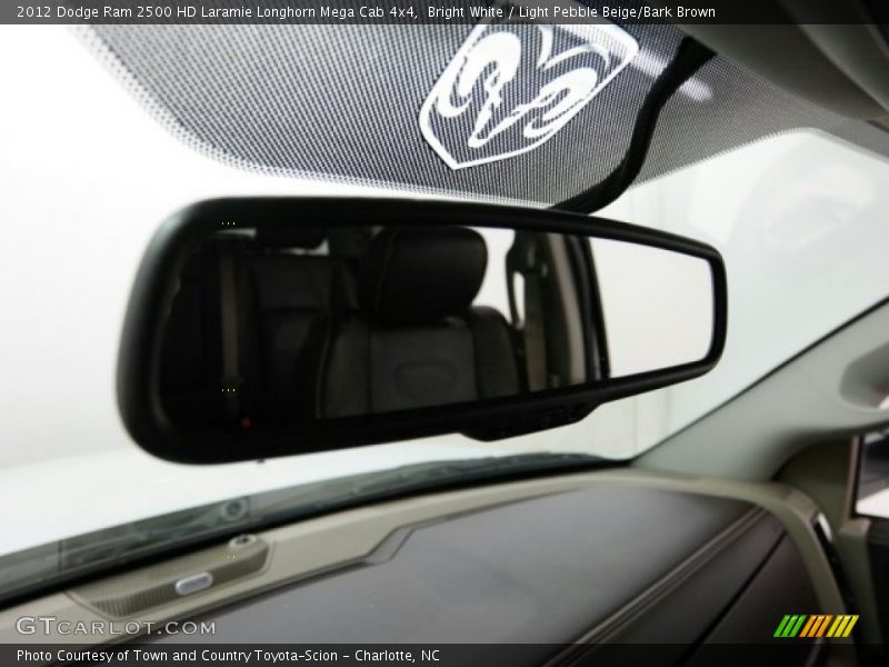Bright White / Light Pebble Beige/Bark Brown 2012 Dodge Ram 2500 HD Laramie Longhorn Mega Cab 4x4