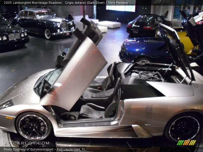 Grigio Antares (Dark Silver) / Nero Perseus 2005 Lamborghini Murcielago Roadster