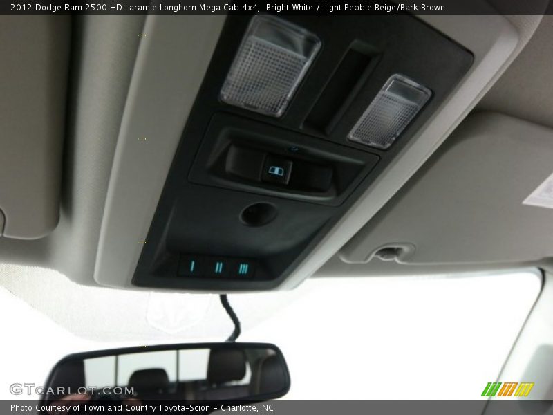 Bright White / Light Pebble Beige/Bark Brown 2012 Dodge Ram 2500 HD Laramie Longhorn Mega Cab 4x4