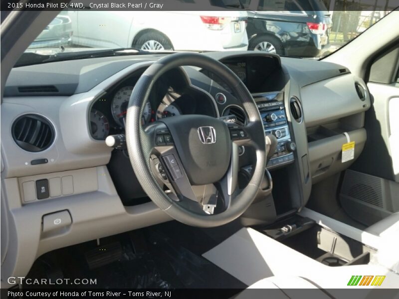 Crystal Black Pearl / Gray 2015 Honda Pilot EX 4WD