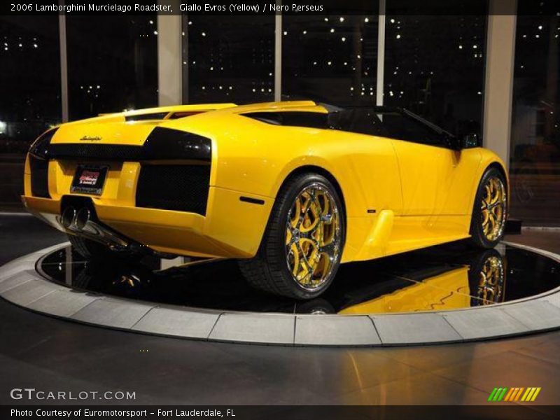 Giallo Evros (Yellow) / Nero Perseus 2006 Lamborghini Murcielago Roadster