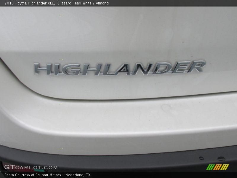 Blizzard Pearl White / Almond 2015 Toyota Highlander XLE