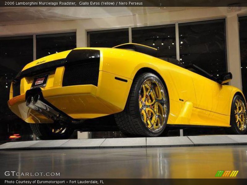 Giallo Evros (Yellow) / Nero Perseus 2006 Lamborghini Murcielago Roadster