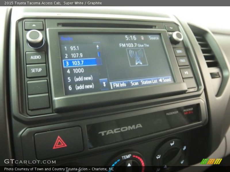 Super White / Graphite 2015 Toyota Tacoma Access Cab