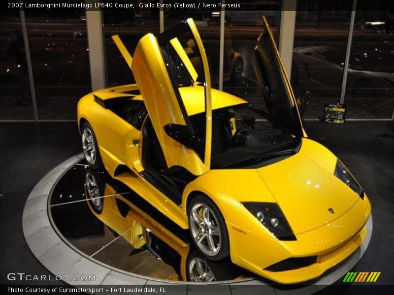 Giallo Evros (Yellow) / Nero Perseus 2007 Lamborghini Murcielago LP640 Coupe