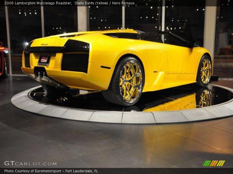 Giallo Evros (Yellow) / Nero Perseus 2006 Lamborghini Murcielago Roadster
