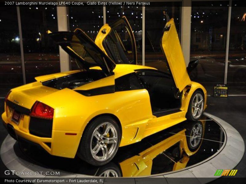 Giallo Evros (Yellow) / Nero Perseus 2007 Lamborghini Murcielago LP640 Coupe