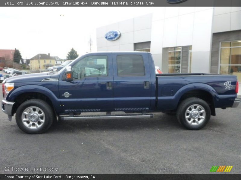 Dark Blue Pearl Metallic / Steel Gray 2011 Ford F250 Super Duty XLT Crew Cab 4x4