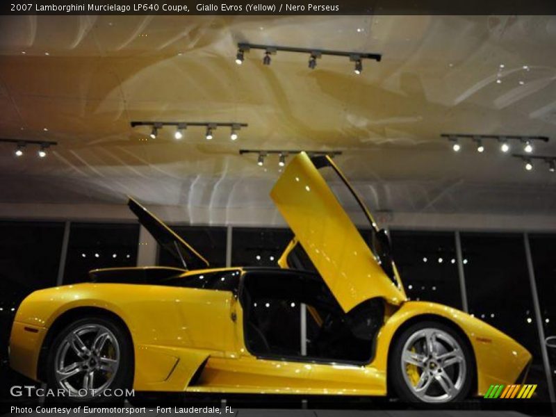 Giallo Evros (Yellow) / Nero Perseus 2007 Lamborghini Murcielago LP640 Coupe