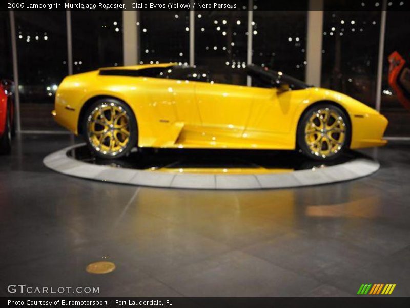 Giallo Evros (Yellow) / Nero Perseus 2006 Lamborghini Murcielago Roadster