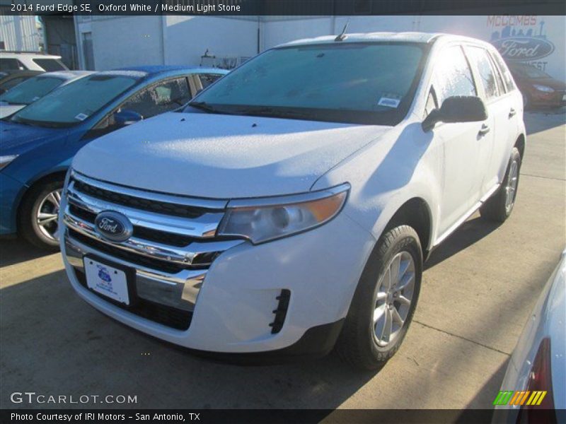 Oxford White / Medium Light Stone 2014 Ford Edge SE