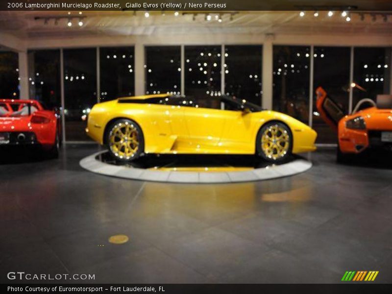 Giallo Evros (Yellow) / Nero Perseus 2006 Lamborghini Murcielago Roadster