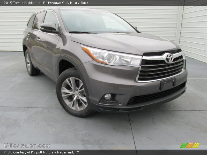Predawn Gray Mica / Black 2015 Toyota Highlander LE
