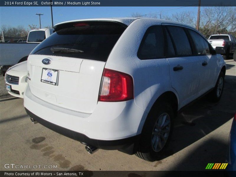 Oxford White / Medium Light Stone 2014 Ford Edge SE