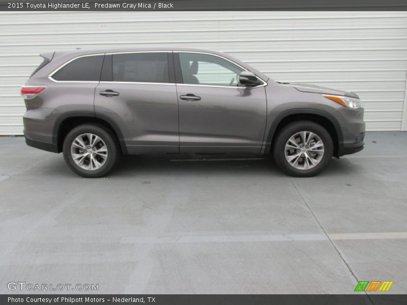 Predawn Gray Mica / Black 2015 Toyota Highlander LE