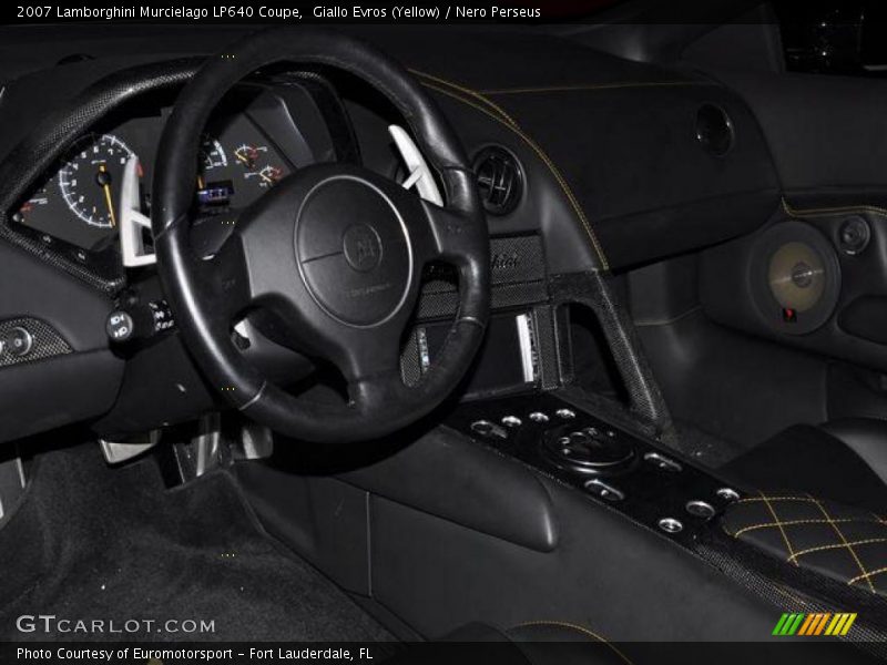 Giallo Evros (Yellow) / Nero Perseus 2007 Lamborghini Murcielago LP640 Coupe