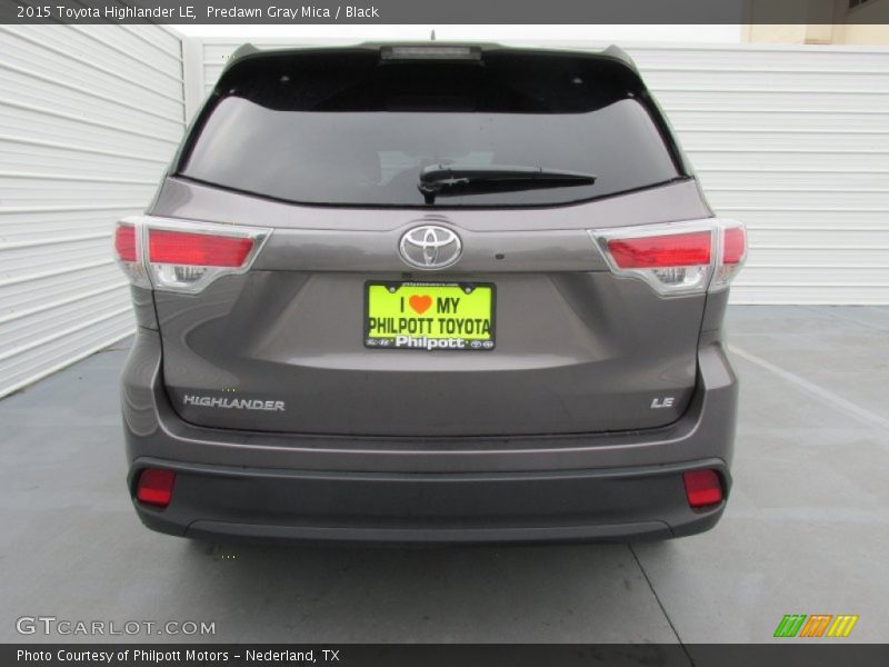 Predawn Gray Mica / Black 2015 Toyota Highlander LE