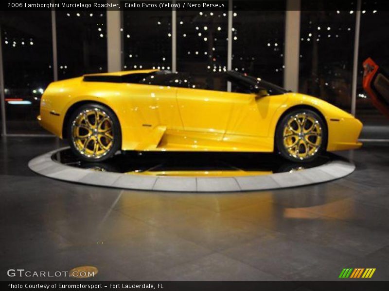 Giallo Evros (Yellow) / Nero Perseus 2006 Lamborghini Murcielago Roadster