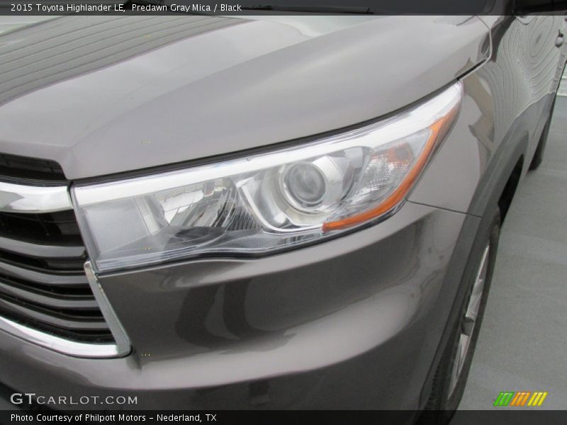 Predawn Gray Mica / Black 2015 Toyota Highlander LE