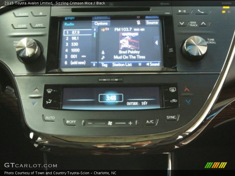 Sizzling Crimson Mica / Black 2015 Toyota Avalon Limited