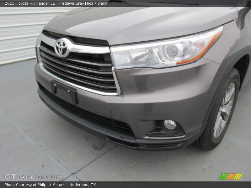 Predawn Gray Mica / Black 2015 Toyota Highlander LE
