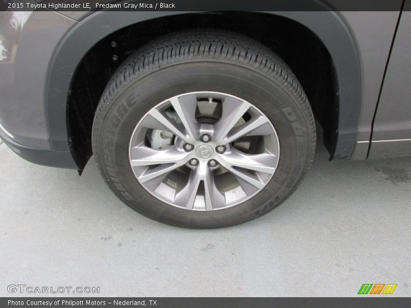 Predawn Gray Mica / Black 2015 Toyota Highlander LE