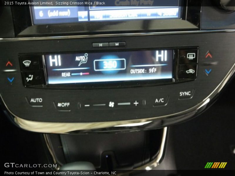 Sizzling Crimson Mica / Black 2015 Toyota Avalon Limited