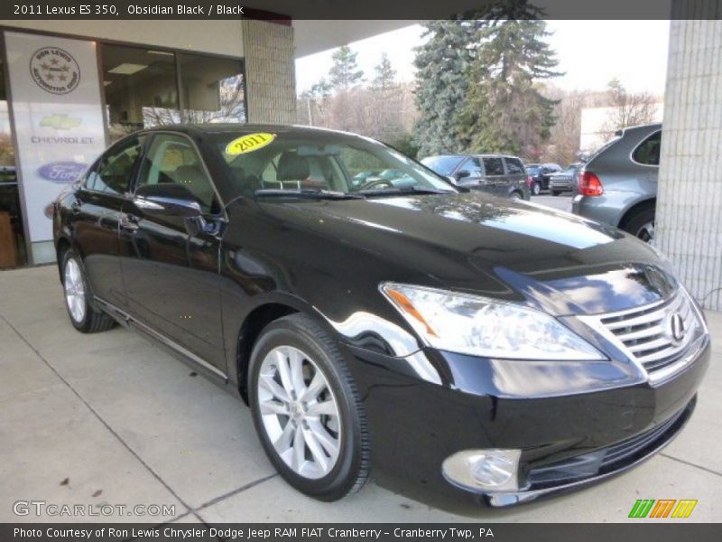 Obsidian Black / Black 2011 Lexus ES 350