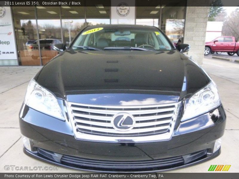 Obsidian Black / Black 2011 Lexus ES 350