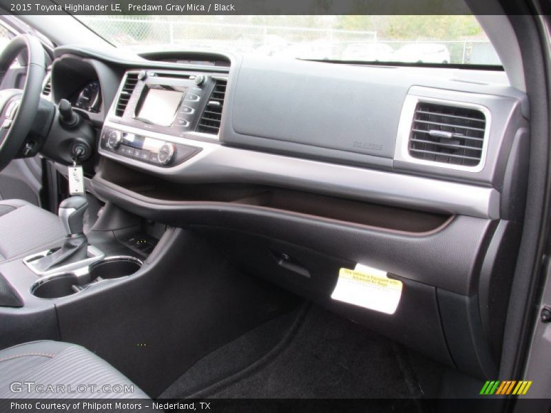 Predawn Gray Mica / Black 2015 Toyota Highlander LE