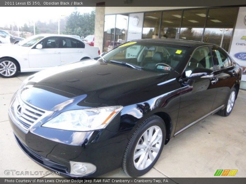 Obsidian Black / Black 2011 Lexus ES 350