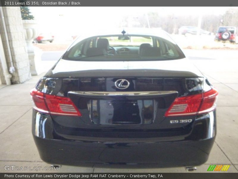 Obsidian Black / Black 2011 Lexus ES 350