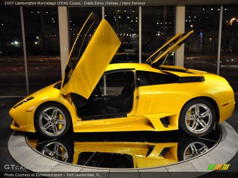 Giallo Evros (Yellow) / Nero Perseus 2007 Lamborghini Murcielago LP640 Coupe