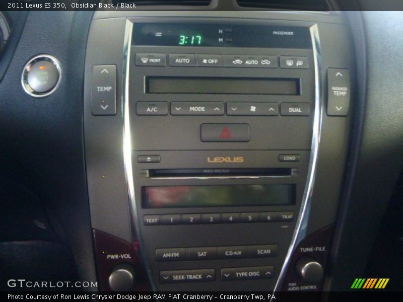 Obsidian Black / Black 2011 Lexus ES 350
