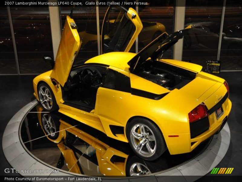 Giallo Evros (Yellow) / Nero Perseus 2007 Lamborghini Murcielago LP640 Coupe