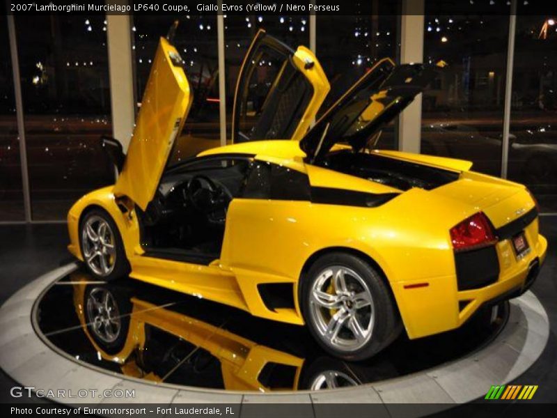 Giallo Evros (Yellow) / Nero Perseus 2007 Lamborghini Murcielago LP640 Coupe