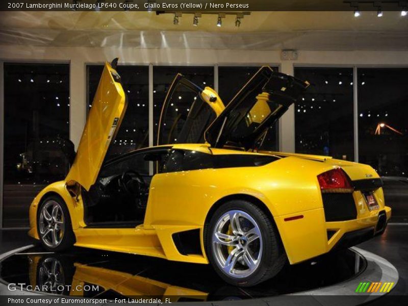 Giallo Evros (Yellow) / Nero Perseus 2007 Lamborghini Murcielago LP640 Coupe