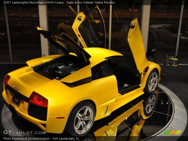 Giallo Evros (Yellow) / Nero Perseus 2007 Lamborghini Murcielago LP640 Coupe