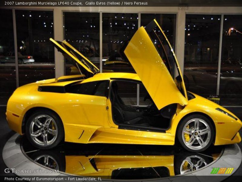 Giallo Evros (Yellow) / Nero Perseus 2007 Lamborghini Murcielago LP640 Coupe
