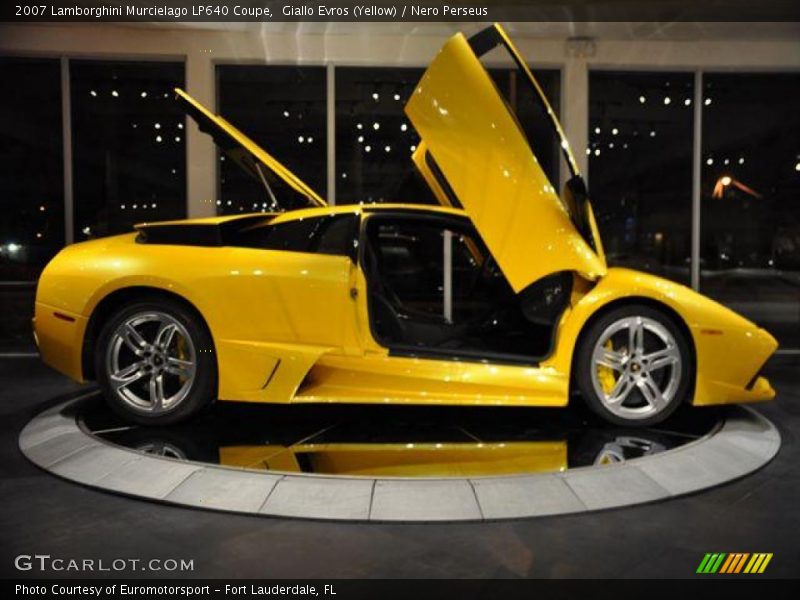 Giallo Evros (Yellow) / Nero Perseus 2007 Lamborghini Murcielago LP640 Coupe
