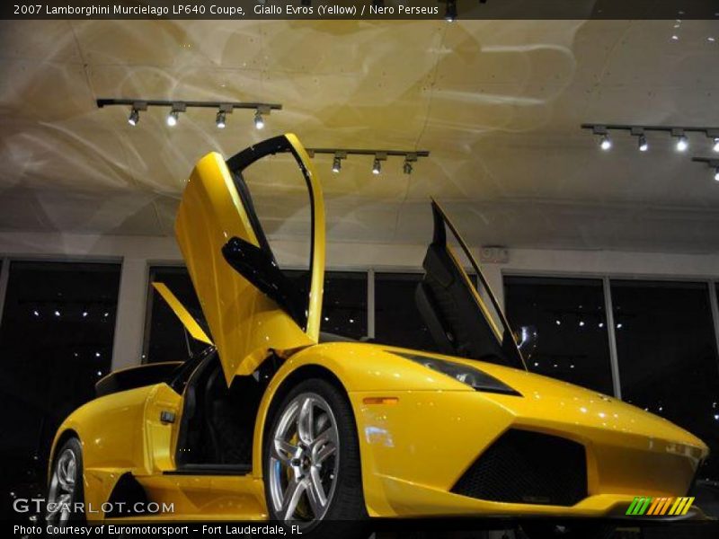 Giallo Evros (Yellow) / Nero Perseus 2007 Lamborghini Murcielago LP640 Coupe