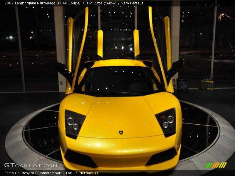 Giallo Evros (Yellow) / Nero Perseus 2007 Lamborghini Murcielago LP640 Coupe