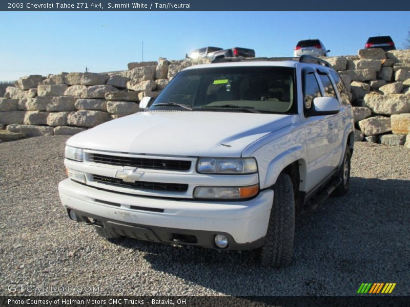 Summit White / Tan/Neutral 2003 Chevrolet Tahoe Z71 4x4