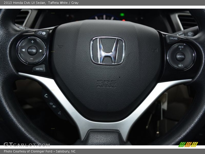 Taffeta White / Gray 2013 Honda Civic LX Sedan