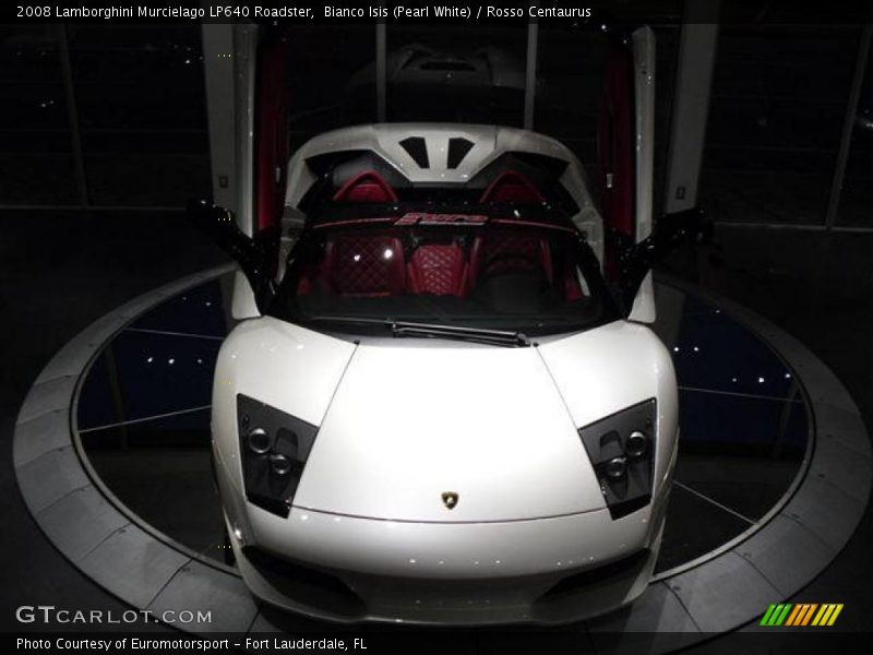 Bianco Isis (Pearl White) / Rosso Centaurus 2008 Lamborghini Murcielago LP640 Roadster